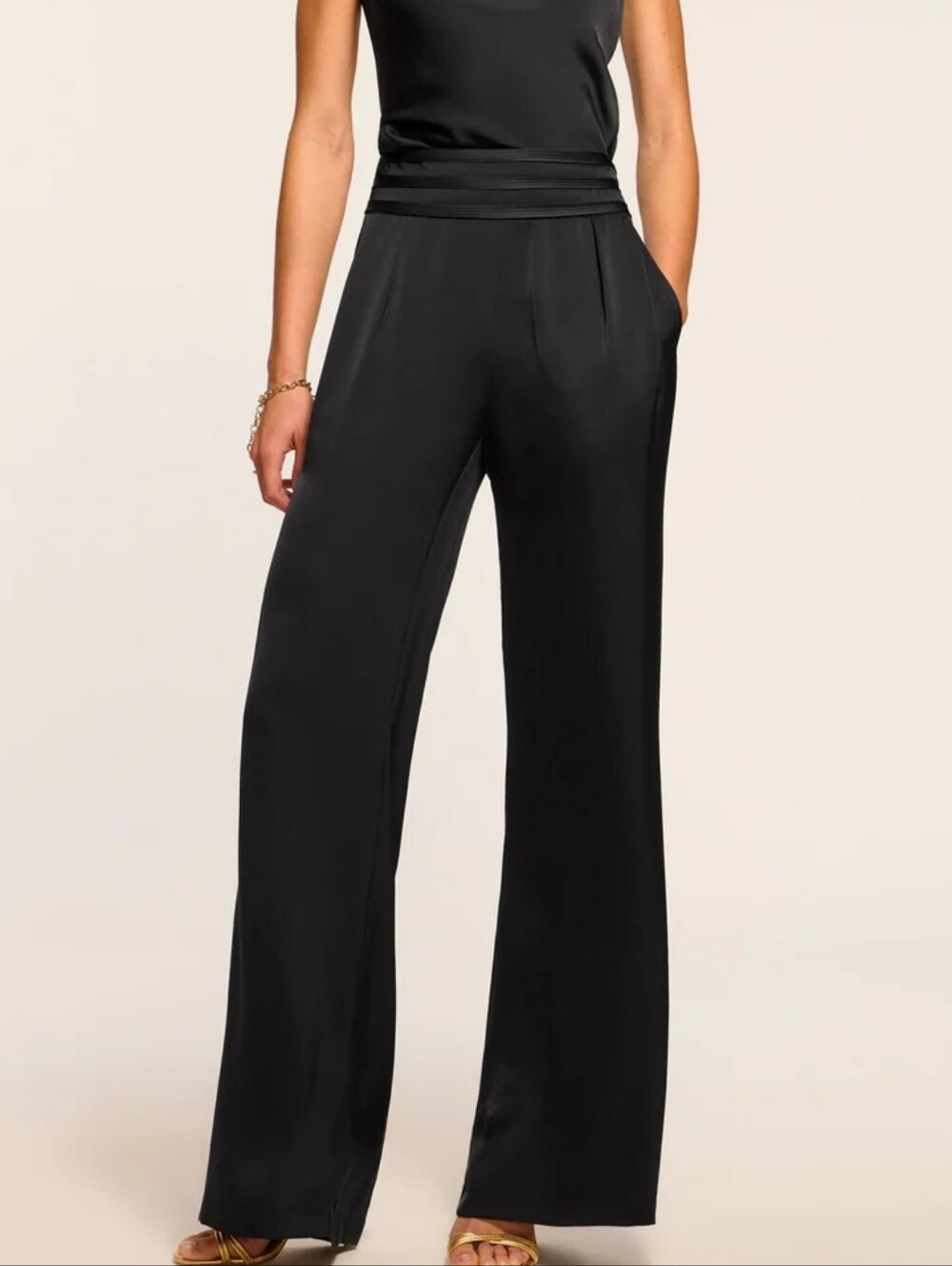 Ramy Brook Black Wide-Leg High-Rise Joss Pants 4